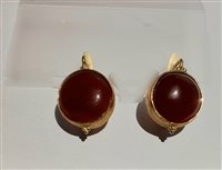 Earrings Soprana Gioielleria Woman in Gold Corniola OG CORNIOLA TONDA - OG CORNIOLA TONDA